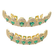 1Pair Multi Metal Rhinestone Grill Teeth for Women Men Party Jewelry