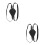 2Pcs Black Sword Holder Strap Dual Crossback Harness 2