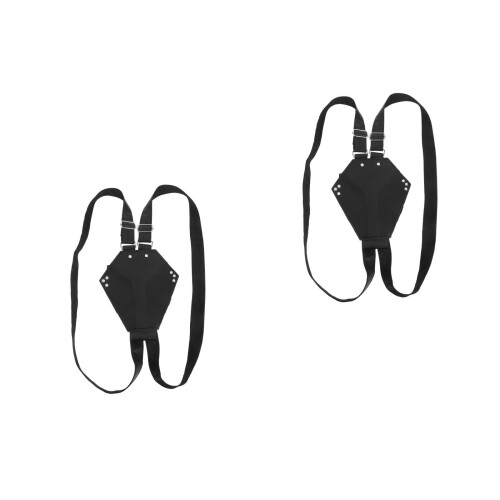 2Pcs Black Sword Holder Strap Dual Crossback Harness 2
