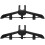 2Pcs Foldable Black Plastic Garment Steamer Hanger for Ironing Clothes 7