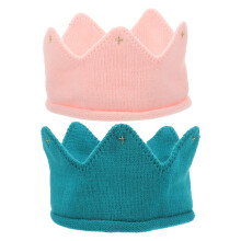4Pcs Toddler Birthday Knit Crown Hat Comfortable Acrylic Party Hat