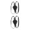 2Pcs Black Sword Holder Strap Dual Crossback Harness 7