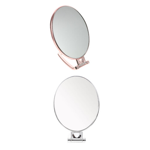 4Pcs Women's Desktop Foldable Oval Makeup Mirrors for Home Use