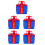 5Sets Multi Color Plastic Gift Box Statue Creative Tabletop Adornment 8