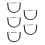 5Pcs Adjustable Aluminum Hard Hat Shield Bracket Black Full Brim 7