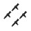 4Pcs Black Plastic Threaded Pole Adapter for Window Cleaning Brooms 10