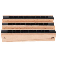 15Pcs Kids Musical Instrument Wooden Harmonica 16-Hole Educational Toy