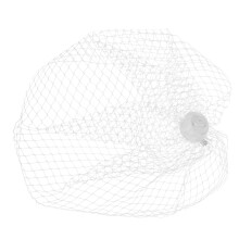 4Pcs White Vintage Mesh Wedding Veil Hair Clips for Bride Headpiece