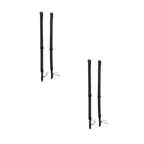 4Pcs Adjustable Black Ukulele Back Straps for Four-String Instruments 2