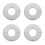 4Pcs Plastic Shower Arm Flange Cover Plates Silver Wall Split Design 4
