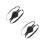 2Pcs Black Sword Holder Strap Dual Crossback Harness 6