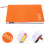 5Pcs Daily Organizer Planner Orange PU Notebook for Office Use 11