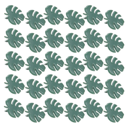 600Pcs Durable Green Metal Brads Leaf Shape Pins for Craft Projects 2