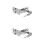 2Sets Versatile Silver Cabinet Locks with Keyed Padlock Hinge Latch 6
