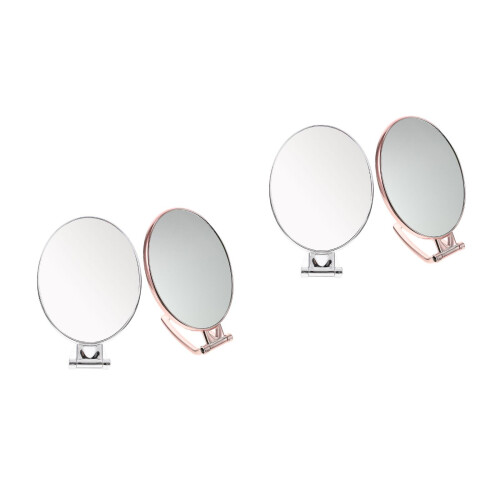 4Pcs Women's Desktop Foldable Oval Makeup Mirrors for Home Use 2