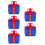 5Sets Multi Color Plastic Gift Box Statue Creative Tabletop Adornment 3