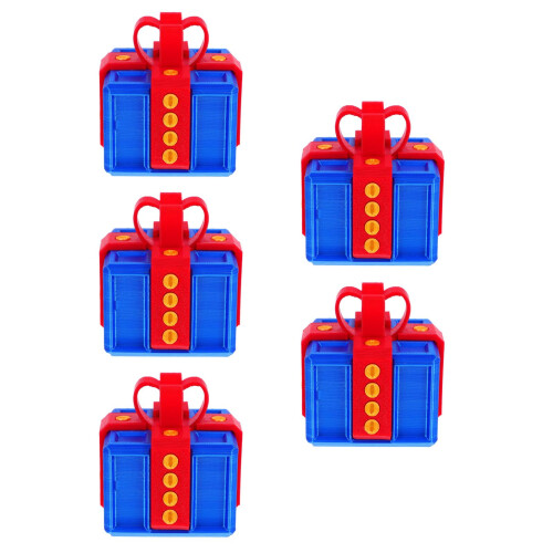 5Sets Multi Color Plastic Gift Box Statue Creative Tabletop Adornment 2