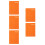 5Pcs Daily Organizer Planner Orange PU Notebook for Office Use 8