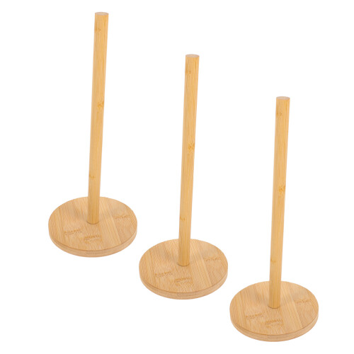 6Pcs Bamboo Paper Holder for Kitchen Bathroom Standing Roll Organizer 2
