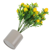 3pcs Artificial Lemon Tree Potted Plant Faux Citrus Decor