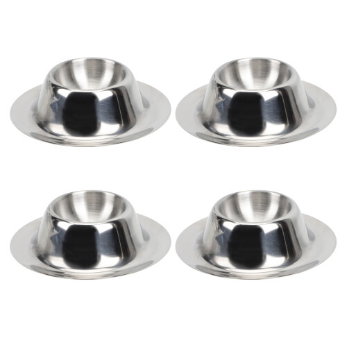 8Pcs Stainless Steel Egg Holders Household Egg Stand Silver