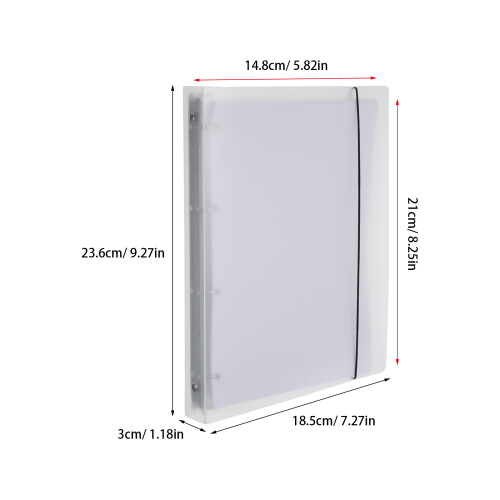 1Set Office Use A5 Blank Planner Binder Inserts White Paper PVC Sheets 2