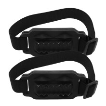 1Pair Black Rubber Ice Cleats for Outdoor Hiking with Metal Spike Grip