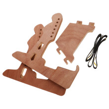 2Pcs Wood Guitar Holder Stand for Guitar Ukulele Violin Mandolin Brown