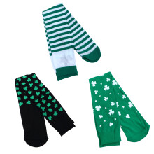 3Pairs Assorted Color St. Patrick's Day Stocking for Women Polyester