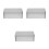 3Pcs Silver Rectangular Tin Storage Box Large Capacity Metal Container 5