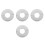 4Pcs Plastic Shower Arm Flange Cover Plates Silver Wall Split Design 7
