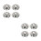 8Pcs Stainless Steel Egg Holders Household Egg Stand Silver 7