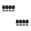 8Sets Black Sponge Mic Covers with Rubber Non-Slip Protective Rings 5