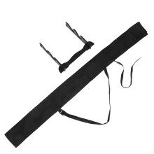 4Sets Space-Saving Black Wood Sword Rack Three-Layer Holder with Bag