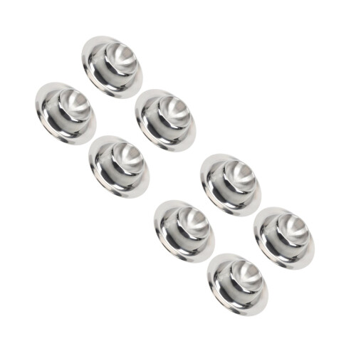 8Pcs Stainless Steel Egg Holders Household Egg Stand Silver 2