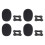 8Sets Black Sponge Mic Covers with Rubber Non-Slip Protective Rings 1