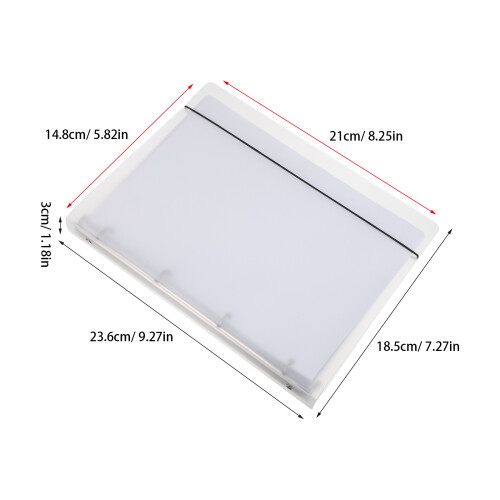 1Set Office Use A5 Blank Planner Binder Inserts White Paper PVC Sheets 1