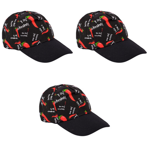 3Pcs Black Cooking Cap Waiter Chef Hat 2