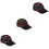 3Pcs Black Cooking Cap Waiter Chef Hat 5