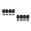 8Sets Black Sponge Mic Covers with Rubber Non-Slip Protective Rings 6