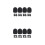8Sets Black Sponge Mic Covers with Rubber Non-Slip Protective Rings 7