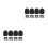 8Sets Black Sponge Mic Covers with Rubber Non-Slip Protective Rings 4