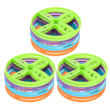 96Pcs Durable Plastic Flying Disc Set for Outdoor Sports and Kids Play