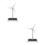 2Pcs Compact White Solar Windmill Model Educational Decor Science Kit 4