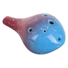 4Pcs Vintage Ceramic Ocarina for Learning Small 6-Hole Wind Instrument