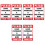 6Pcs PVC Red Sign Stickers Self-Adhesive Wall Package Decals 4