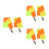 6Pcs Assorted Color Soccer Referee Flags with Sponge Handle for Sports 3