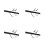 4Sets Space-Saving Black Wood Sword Rack Three-Layer Holder with Bag 4