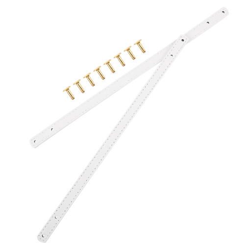 2Pairs White Handbag Straps Durable Replacement Bag Handles