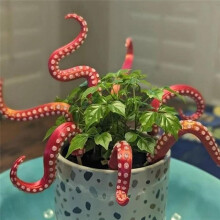 Tentacle Plant Decoration, Octopus Plant Tentacle Art Octopus Interior Decoration Garden, Plant Ornaments Black